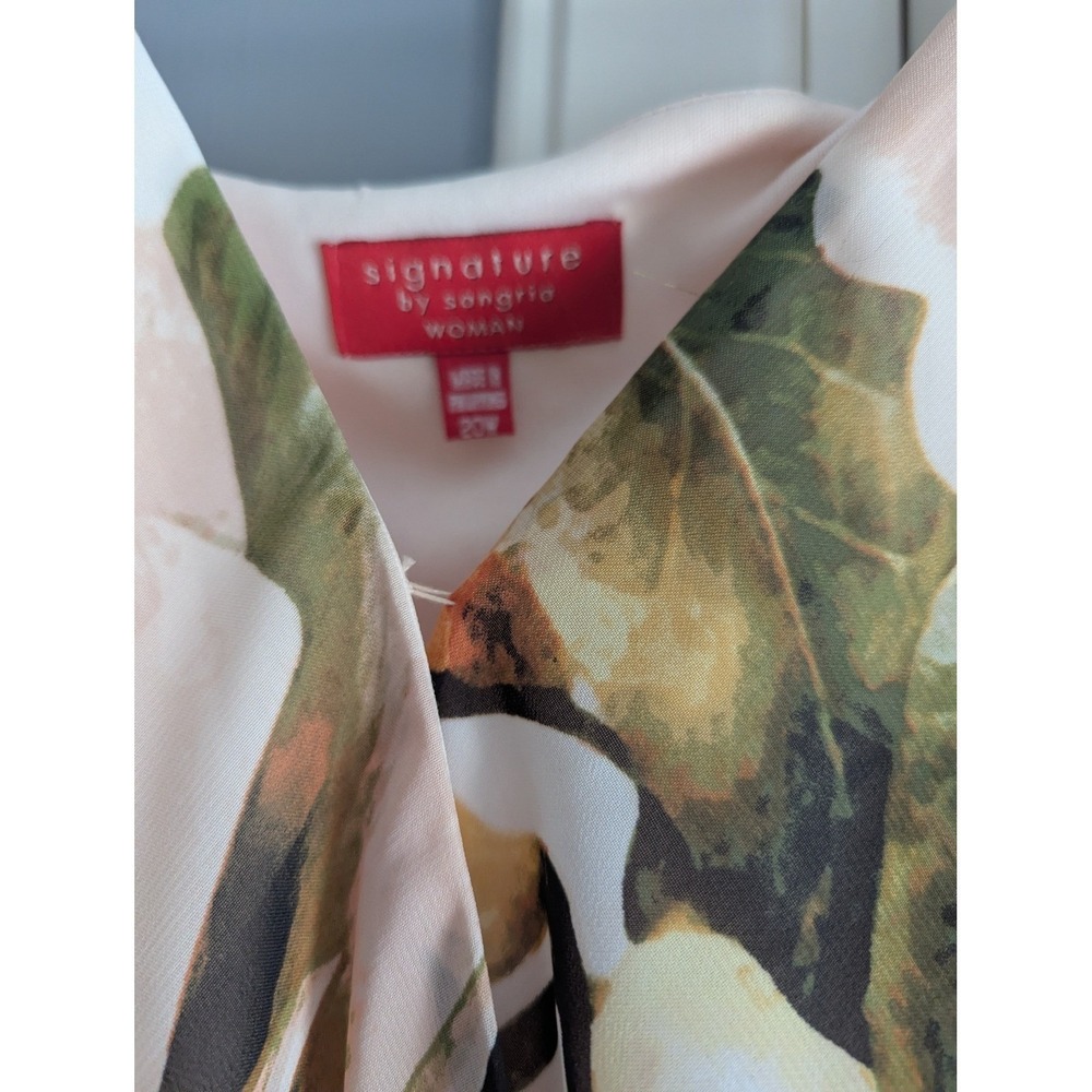 Signature by Sangria Woman Floral High Low Maxi Dress Honeysuckle 20W NWT - Picture 4 of 10